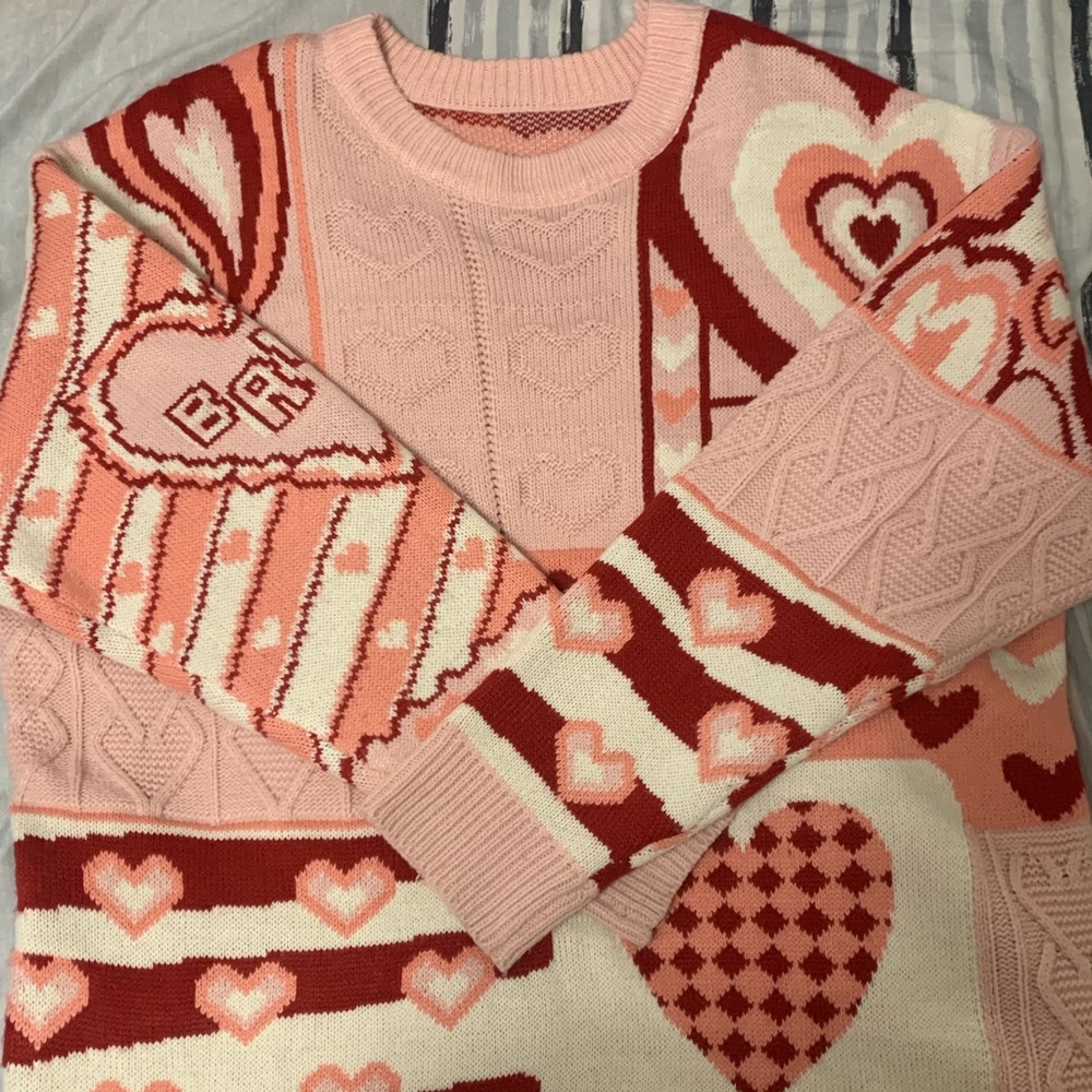 Crazy Valentine’s Day Graphic Sweater